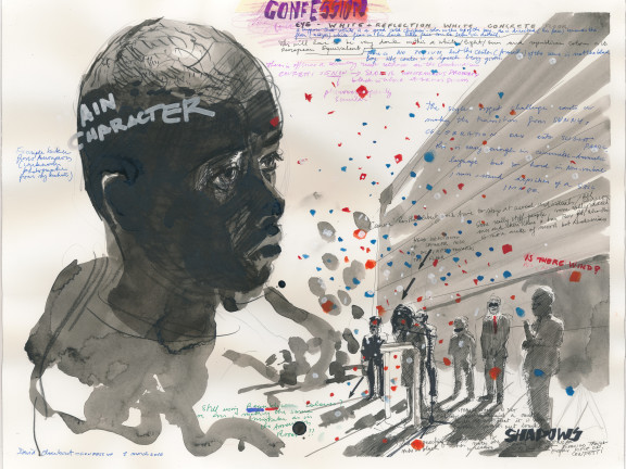 Confetti Drawing (Confession), 2016