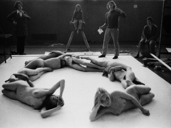 During the shooting of Anthon Beeke's alphabet, Amsterdam, 1970