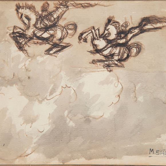 Mahmoud Said, Sans Titre (Chevaux galopant), 1940