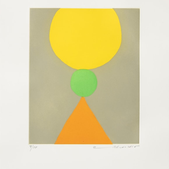 Etel Adnan, Poids du Monde V, 2016