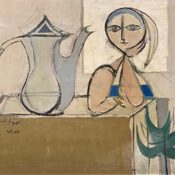 Jewad Selim, Girl with Coffee Pot, 1957-58