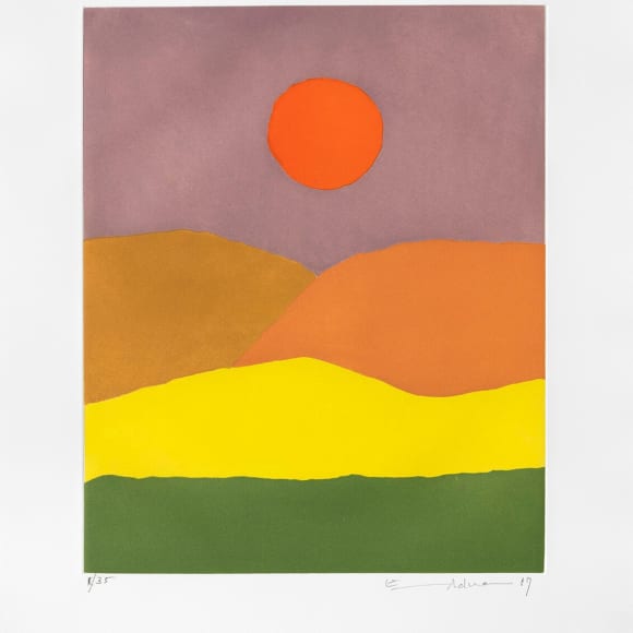 Etel Adnan, Paysage De Feu, 2017