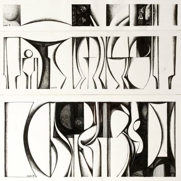 Ibrahim Salahi, Alphabet No. 5, 1988