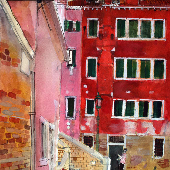 Peter Quinn RWS - Gondolier, San Marco, Venice