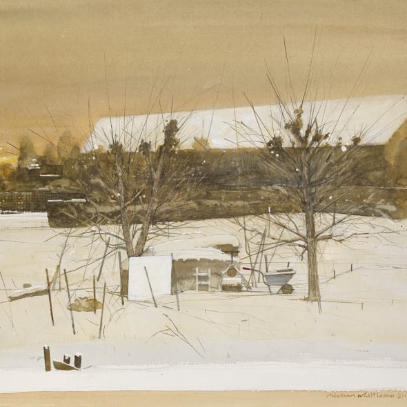 Michael Whittlesea RWS - The Barn in Winter