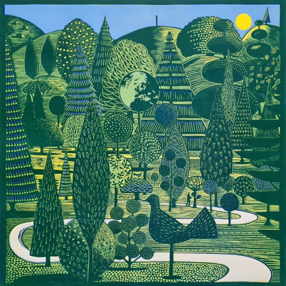 Kit Boyd ARE, 'The Topiarist', linocut