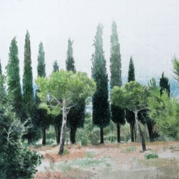 Michael Middleton RWS RE, 'Italian landscape Perugia'
