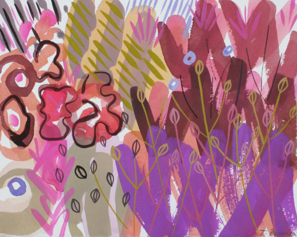 Pink Seedhead Stripe