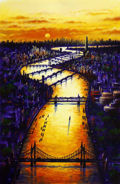 Thames Bridges East Sunrise