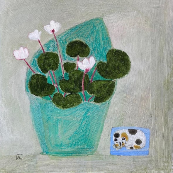 Cyclamen & Tiny Cat
