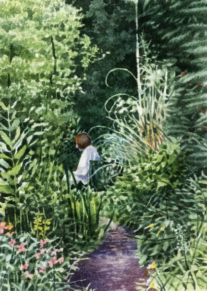 Jane at the Allotments