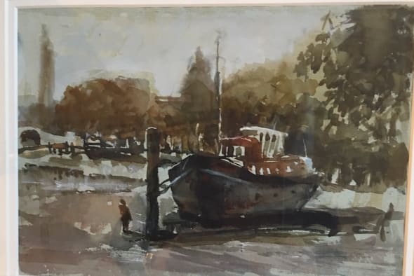Barge at Strand on the Green, Chiswick
