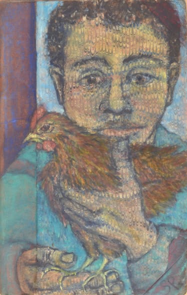 Child Holding a Chicken