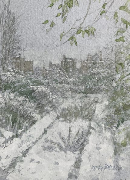 Snow at Chelsea Physic Garden