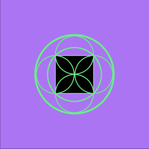 Venusian Window - Ultra Violet and Mint Green