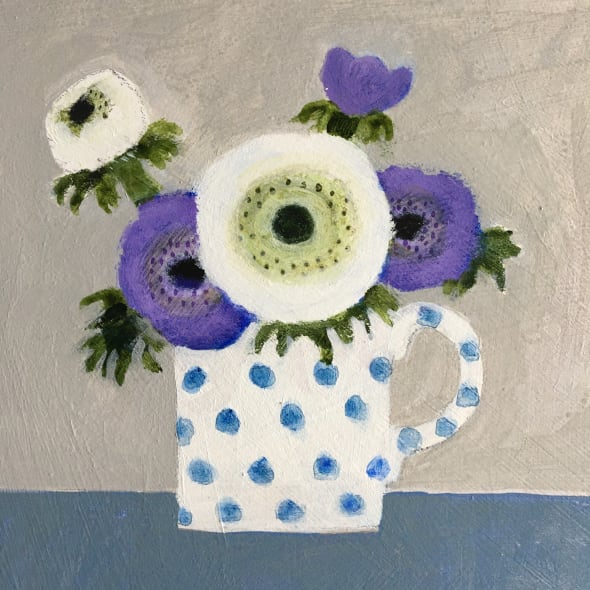 Anemones in a Spotty Mug