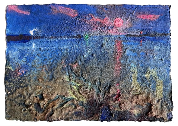 Emerald Salmon Moon. Outer Breakwater, Portland Harbour, Dorset.