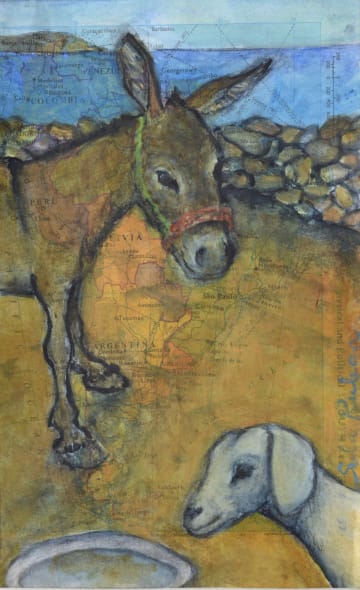 Donkey with a Young Goat