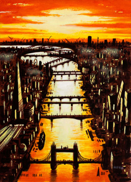 Thames Bridges Dusk 1