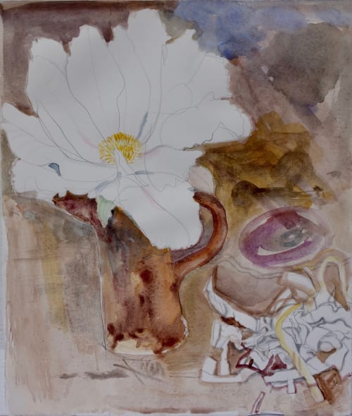 White Peony with Scraps of Cloth
