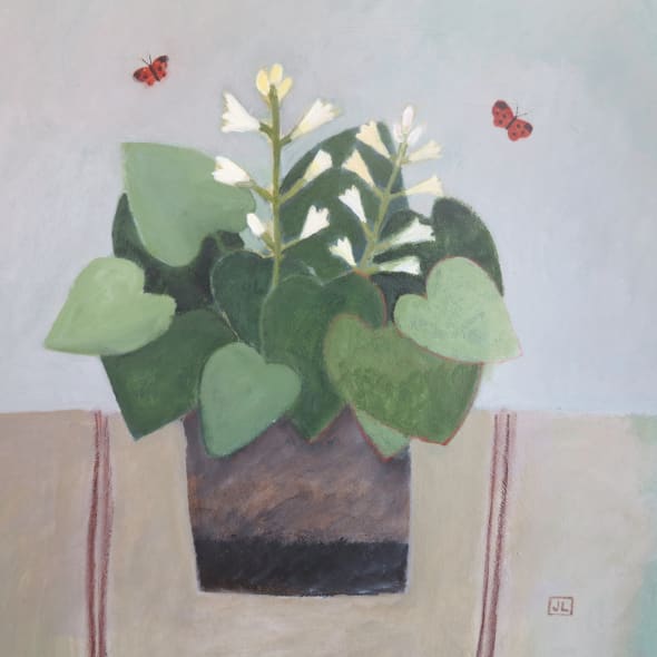 Hosta and Butterflies