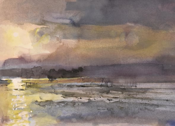 Frome in Spate, Evening