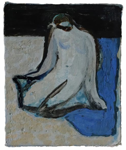 Resting Figure in Blue
