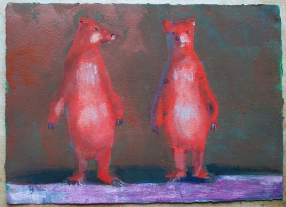 Two Red Bears