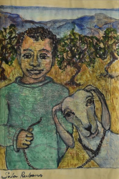 Young Boy with Goat