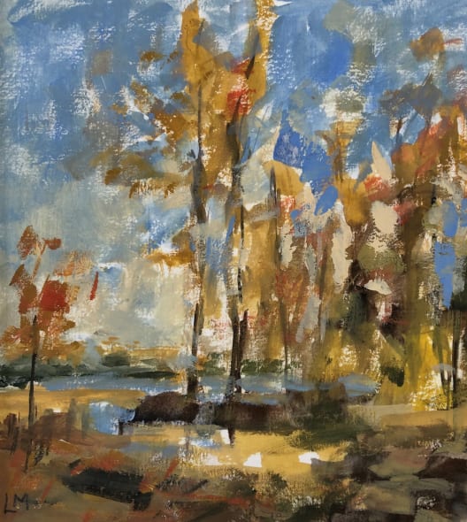 Autumn Trees By The Lake