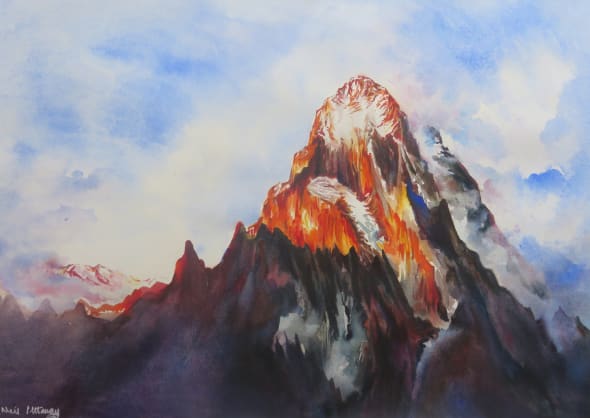 Mount Ushba at Dusk in the Georgian Caucasus