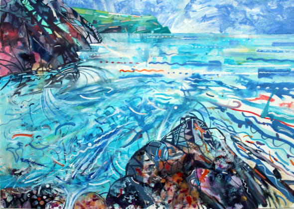 Rough Sea, On the Rocks, Near Hope Cove