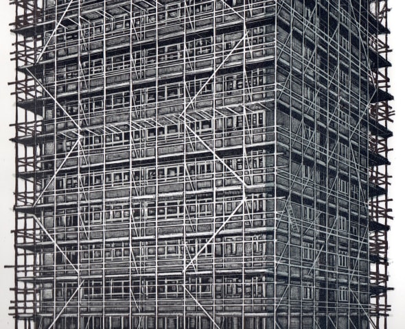 Scaffolding on Langford House