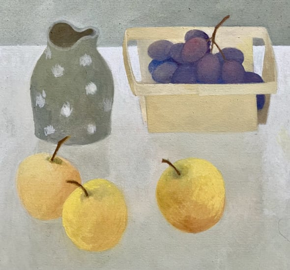 Grapes and Three Apples