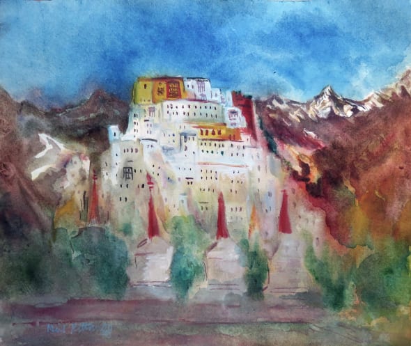 View of Thikse Monastery, Ladakh