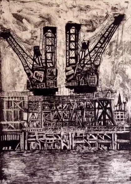Twin Derricks at Battersea Power Staion