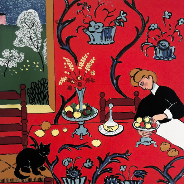 Matisse's cat - Harmony in Red