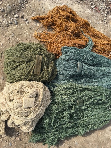 Vat dyed Afghan hand spun wool