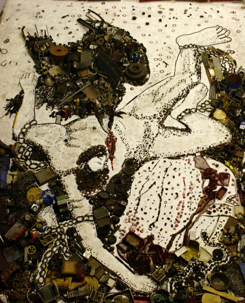 <span class="artist"><strong>Vik Muniz</strong></span>, <span class="title"><em>Prometheus, after Titian - Pictures of Junk</em>, 2006</span>