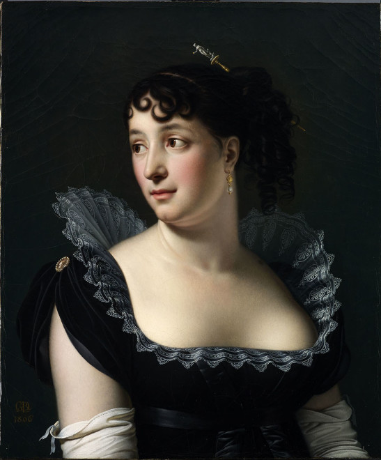 <span class="artist"><strong>Anne-Louis Girodet de Roucy-Trioson</strong></span>, <span class="title"><em>Portrait of Madame Bertin de Veaux</em>, 1806</span>