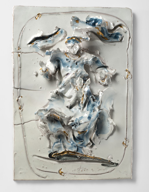 <span class="artist"><strong>Lucio Fontana</strong></span>, <span class="title"><em>Madonna and Child</em>, 1954–57</span>