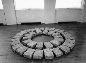 <span class="artist"><strong>Richard Long</strong></span>, <span class="title"><em>Soho Circles</em>, 1989</span>