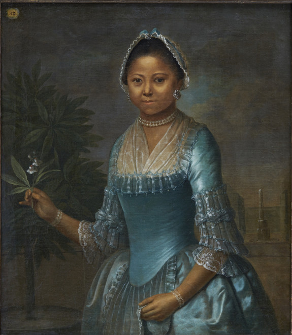 Unknown, Portrait of a Lady with an Orange Blossom, mid 1700s