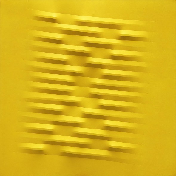 <span class="artist"><strong>Agostino Bonalumi</strong></span>, <span class="title"><em>Giallo</em>, 1977</span>