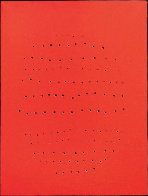 <span class="artist"><strong>Lucio Fontana</strong></span>, <span class="title"><em>Concetto spaziale</em>, 1960</span>