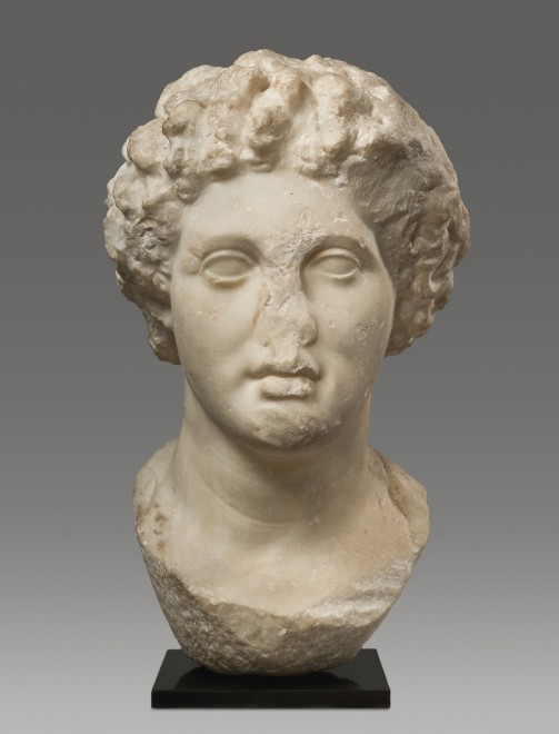 <span class="artist"><strong>HELLENISTIC GREEK</strong></span>, <span class="title"><em>White fine-grained marble</em></span>