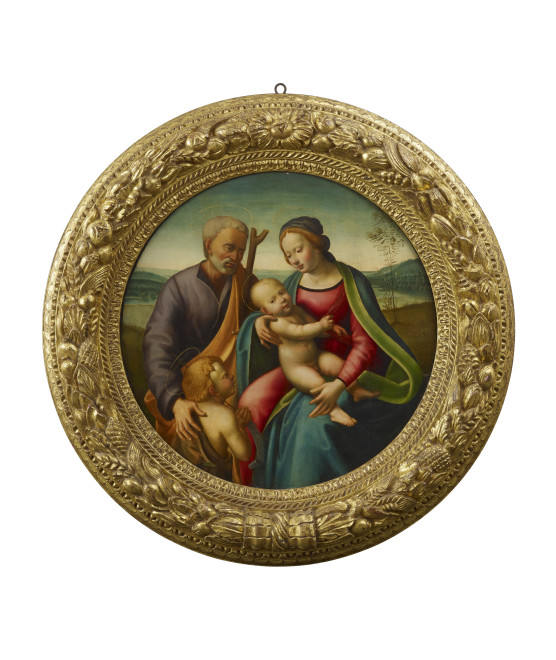 <span class="artist"><strong>Raffaello Botticini</strong></span>, <span class="title"><em>The Holy Family with the Infant Saint John the Baptist</em>, c. 1510</span>
