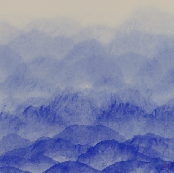 <span class="artist"><strong>Minjung Kim</strong></span>, <span class="title"><em>Mountain Blue</em>, 2018</span>