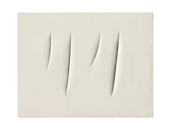 <span class="artist"><strong>Lucio Fontana</strong></span>, <span class="title"><em>Concetto Spaziale, Attese</em>, 1960</span>