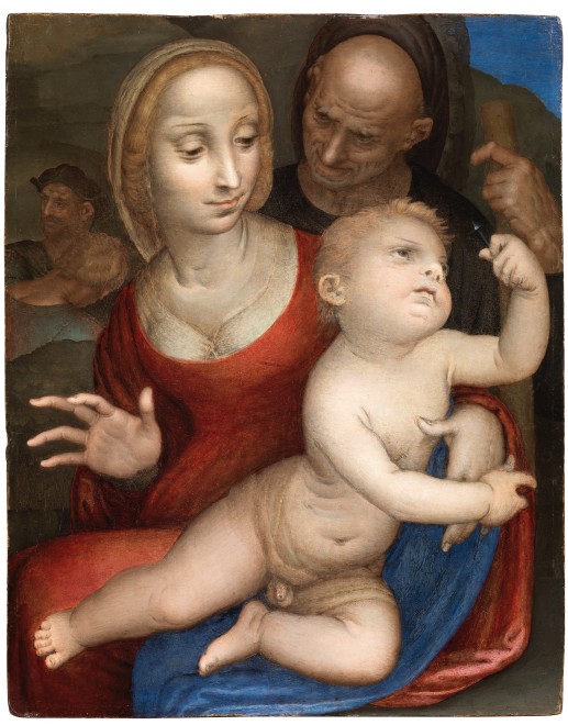 <span class="artist"><strong>Fernando Yáñez de la Almedina</strong></span>, <span class="title"><em>The Holy Family</em>, c. 1523</span>